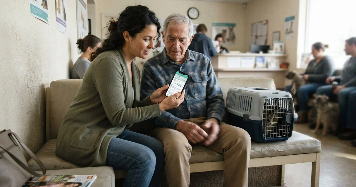 Managing a parent's pet vet care from a distance